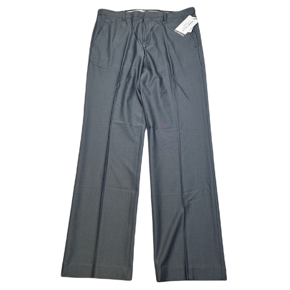 Perry Ellis Portfolio Dress Pants Mens‎ 32x32 Grey Straight Leg Modern Fit NEW